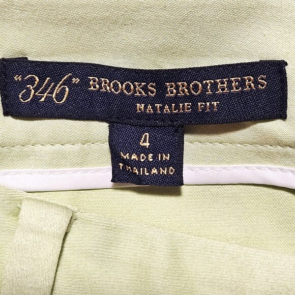 Brooks Brothers Womens Light Green 346 Natalie Fit Dress Pants Size 4 Cotton Ble - Picture 4 of 16